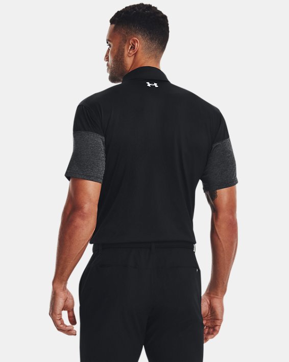 Men's UA Playoff 2.0 Blocked Polo in Black image number 1